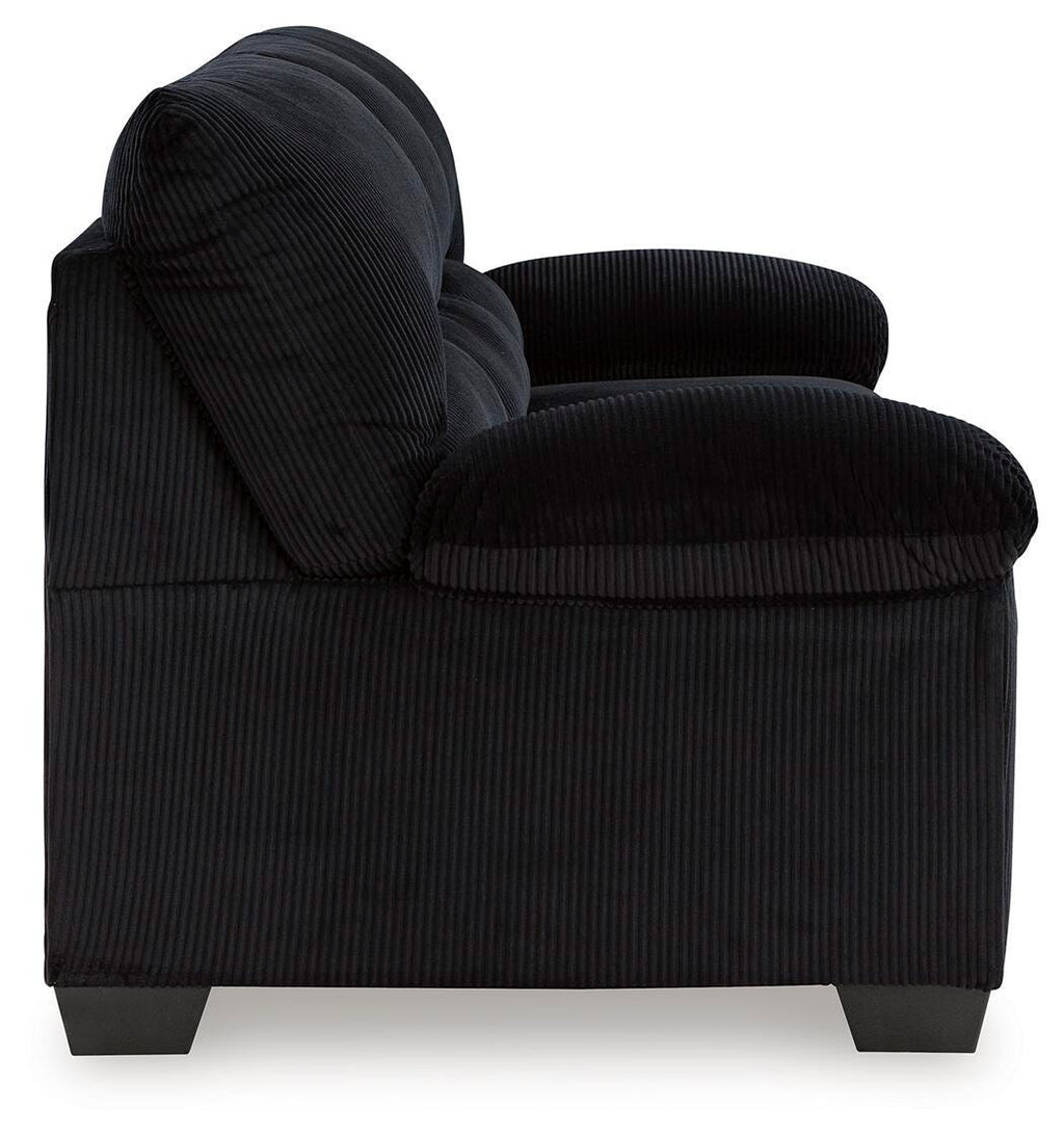 SimpleJoy Sofa in Onyx, side view