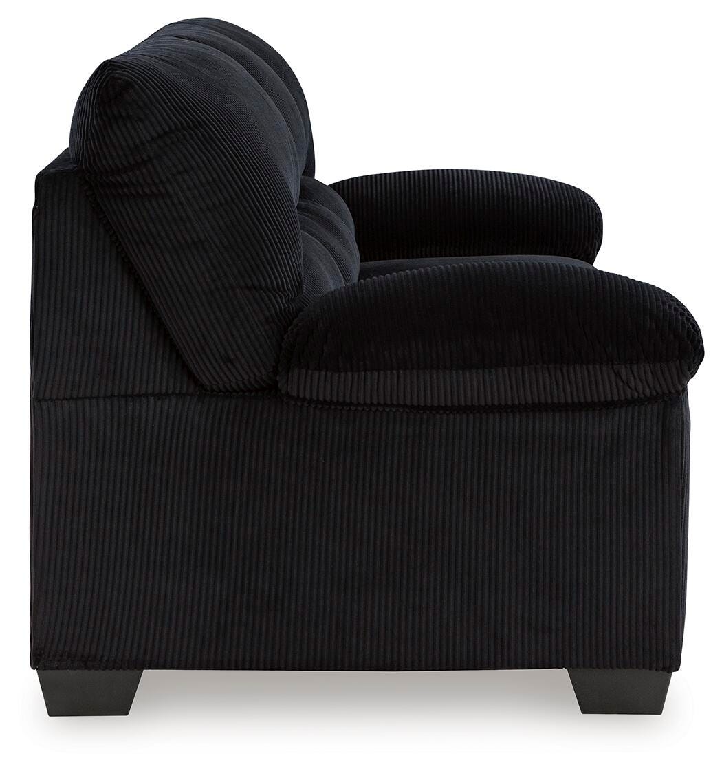 SimpleJoy Sofa in Onyx, side view