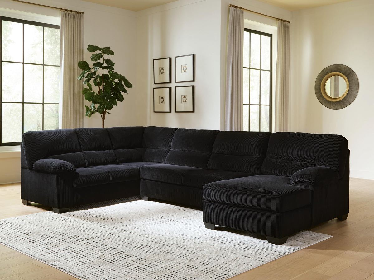 SimpleJoy sectional, 3-Piece Sectional with Chaise · Right-Facing Chaise · 91 × 145 × 40 in, view 2