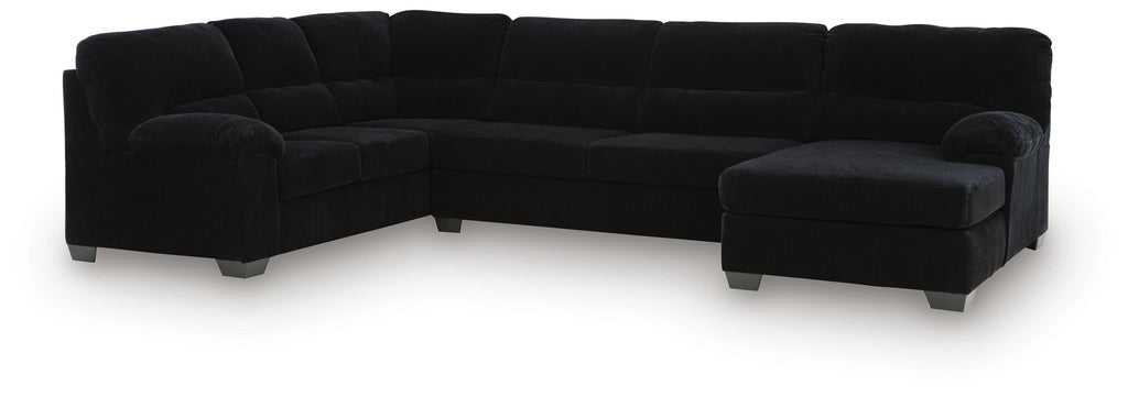 SimpleJoy sectional, 3-Piece Sectional with Chaise · Right-Facing Chaise · 91 × 145 × 40 in, view 1