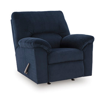 SimpleJoy Recliner in Navy, closed view