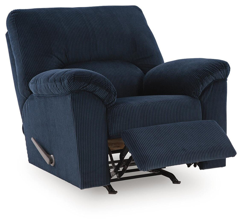 SimpleJoy Recliner in Navy, open view