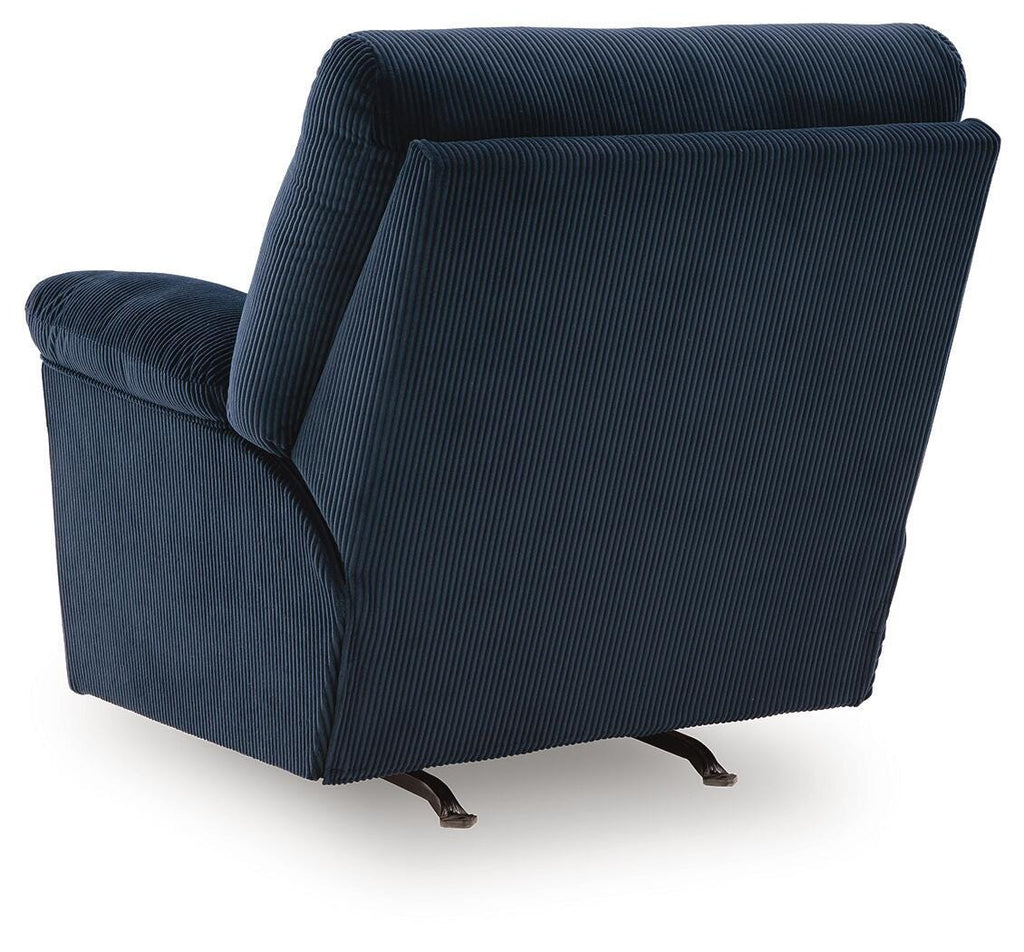 SimpleJoy Recliner in Navy, back view