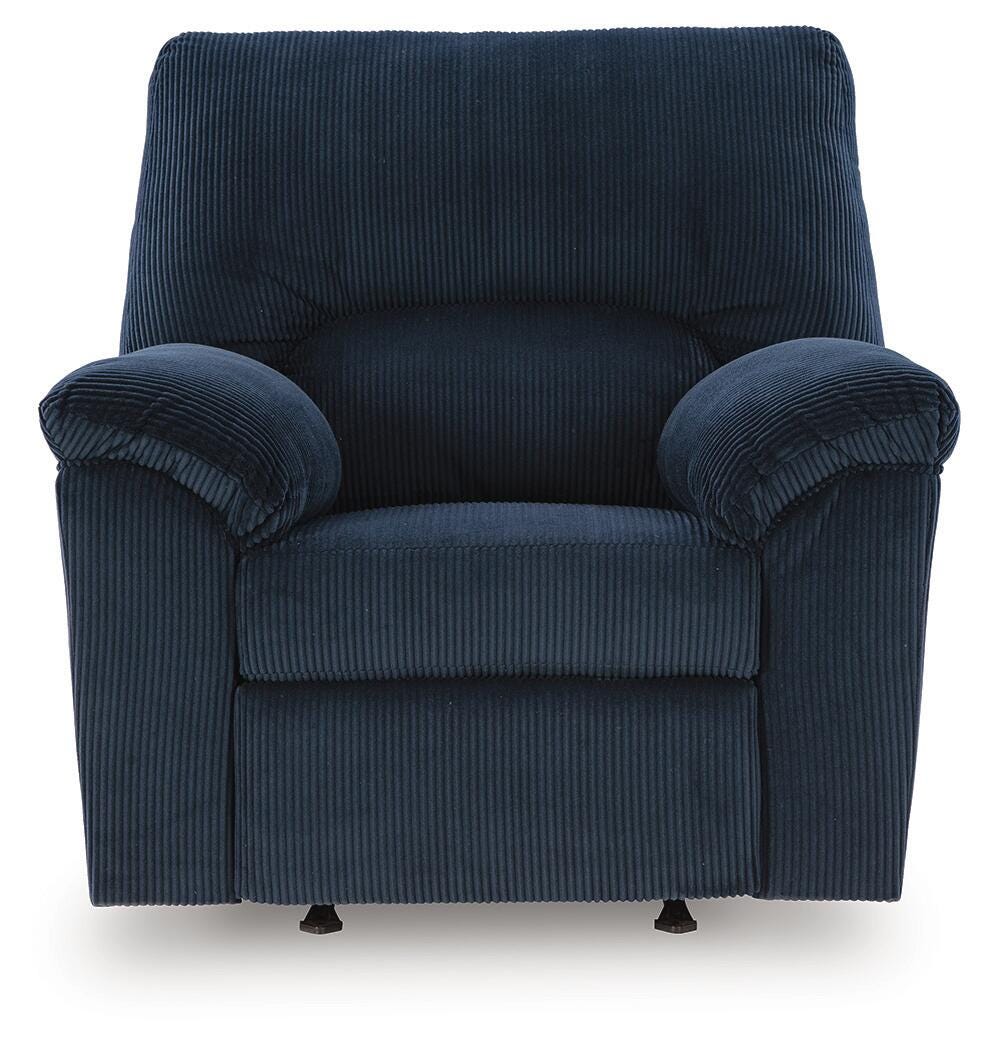 SimpleJoy Recliner in Navy, front view