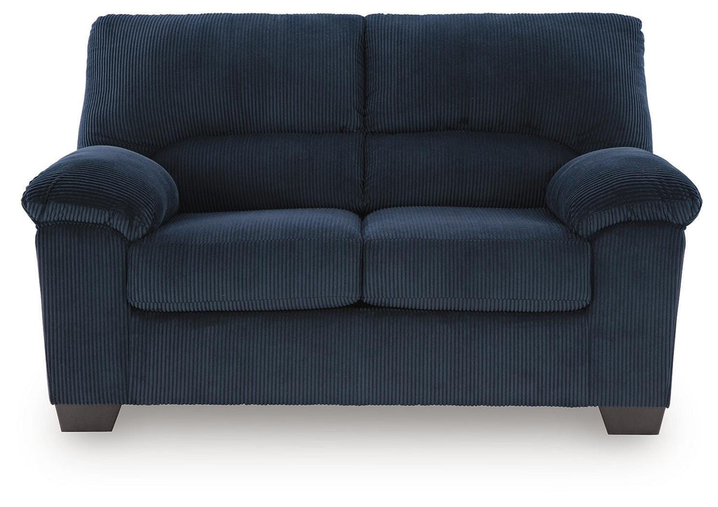 SimpleJoy Loveseat in Navy, front view