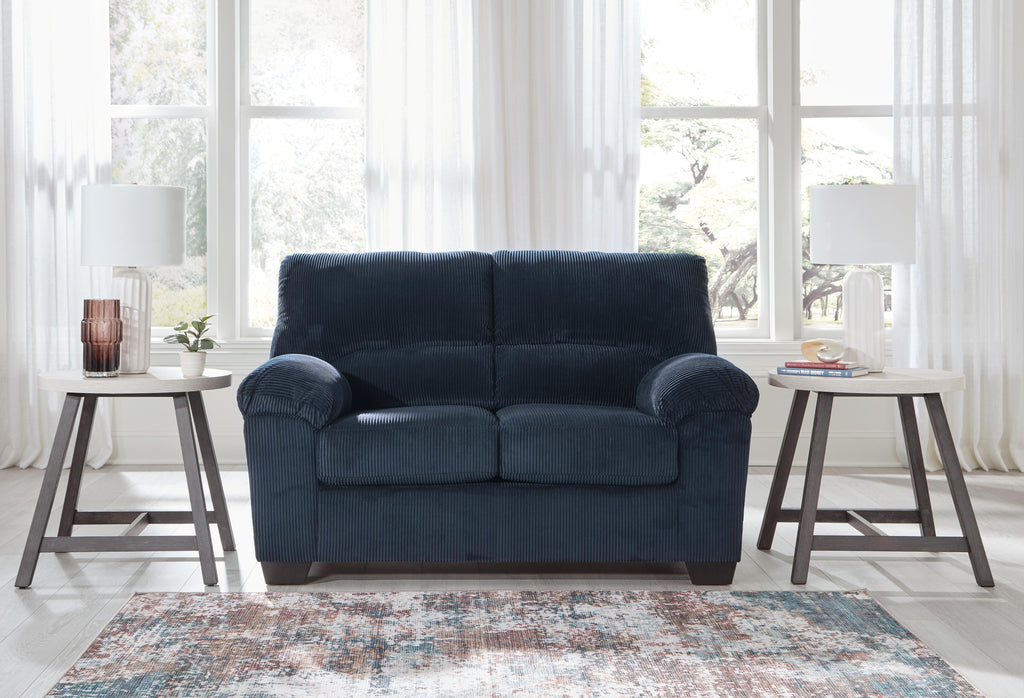 SimpleJoy Loveseat in Navy, alternate view 3