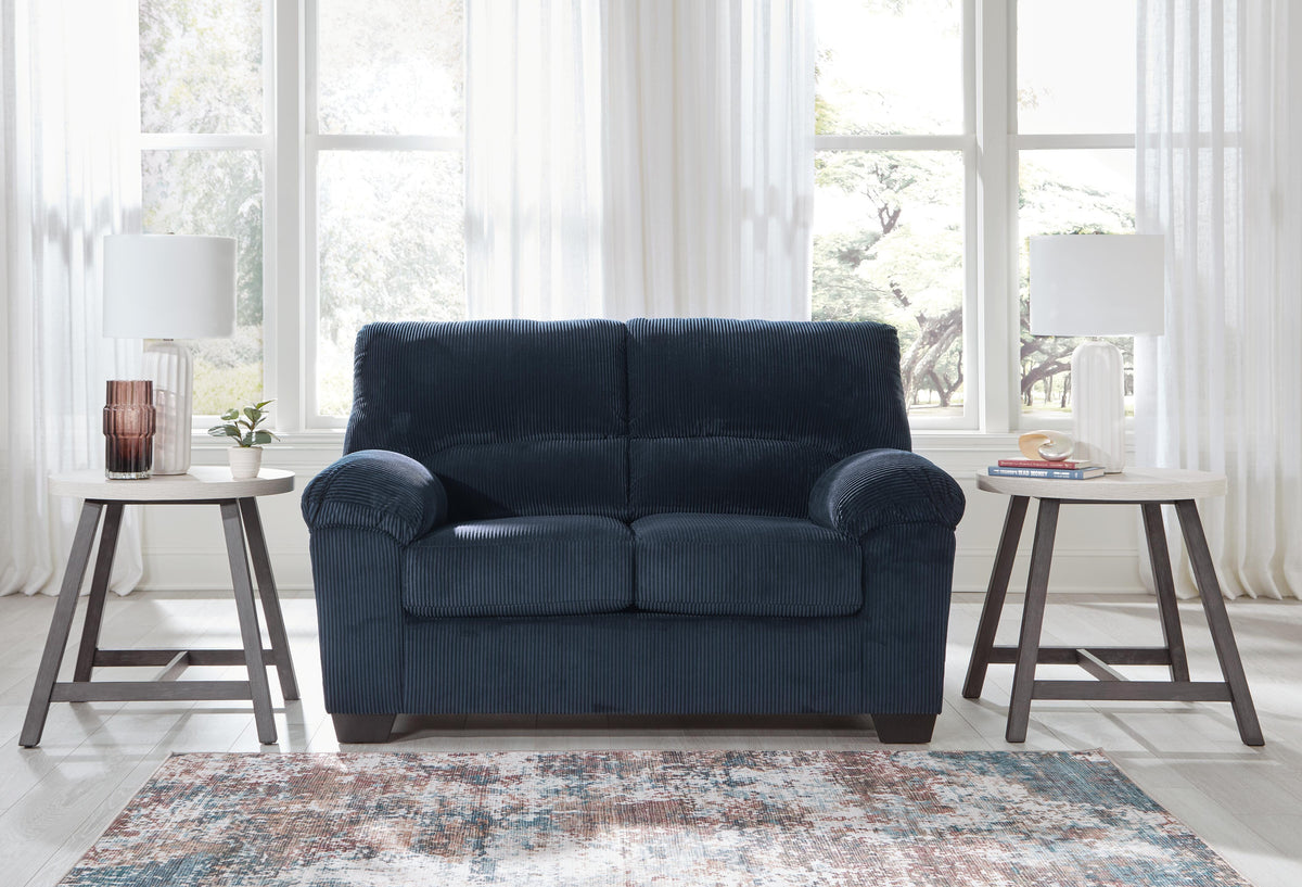 SimpleJoy Loveseat in Navy, alternate view 3