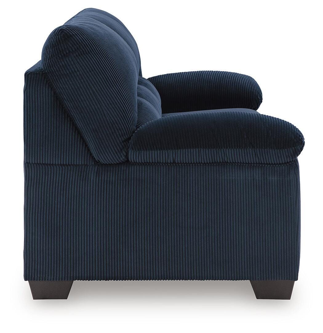 SimpleJoy Sofa in Navy, side view