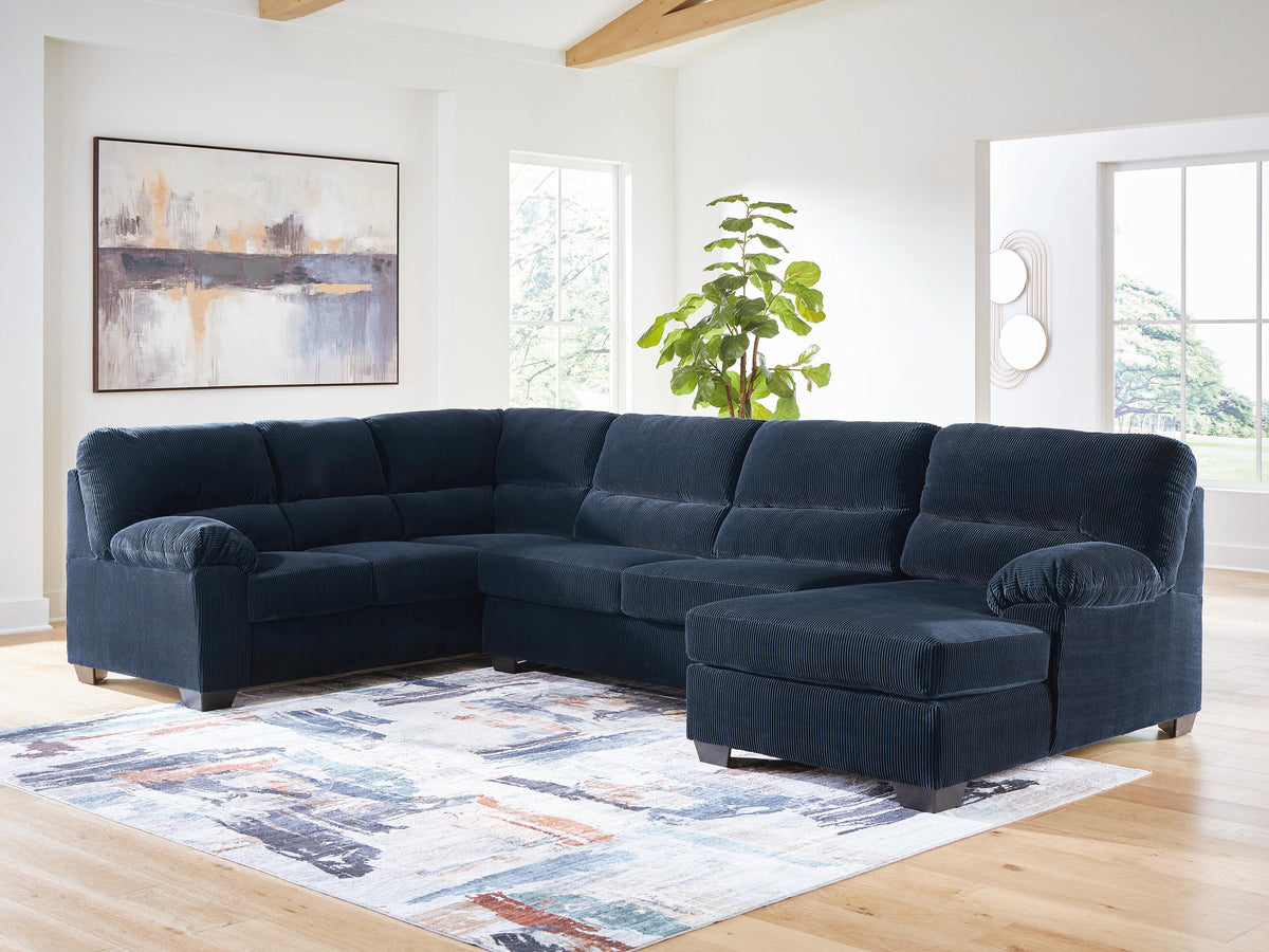 SimpleJoy sectional, 3-Piece Sectional with Chaise · Right-Facing Chaise · 91 × 145 × 40 in, view 2