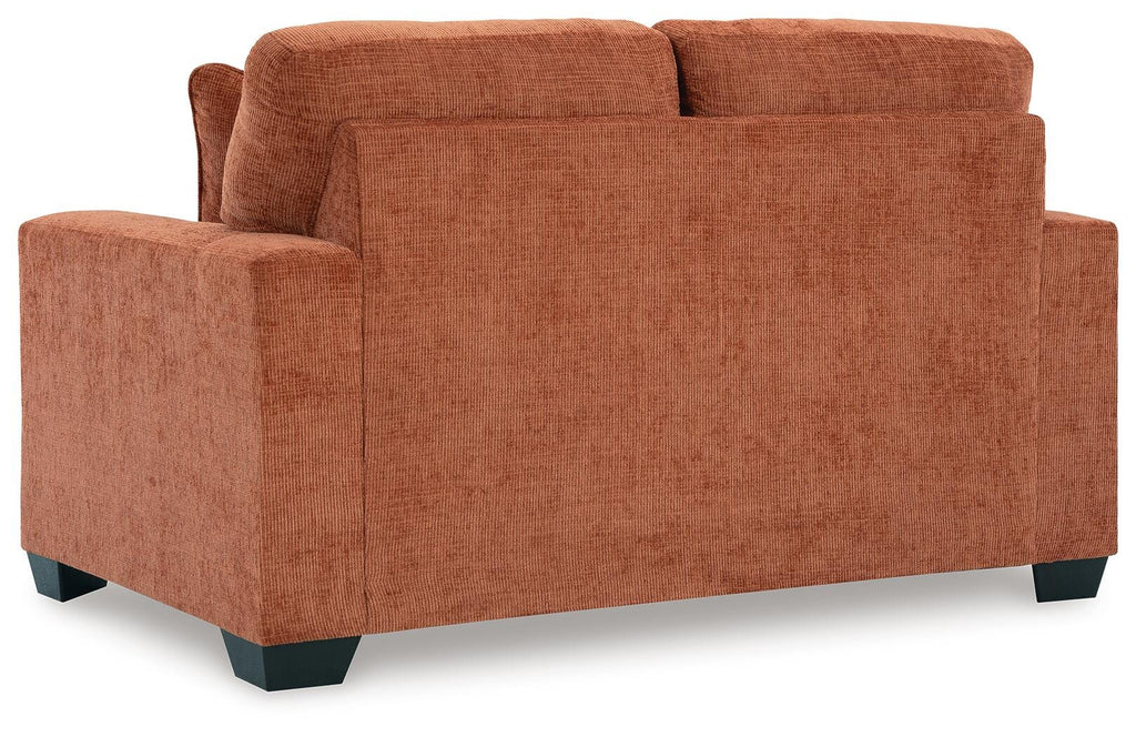 Aviemore Loveseat in Spice, back view