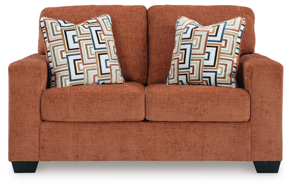 Aviemore Loveseat in Spice, front view