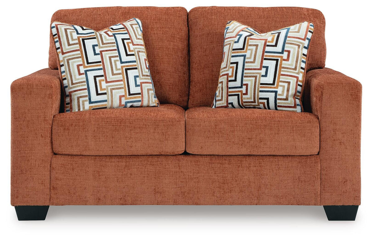 Aviemore Loveseat in Spice, front view