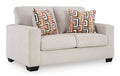Aviemore Loveseat in Stone, angle view