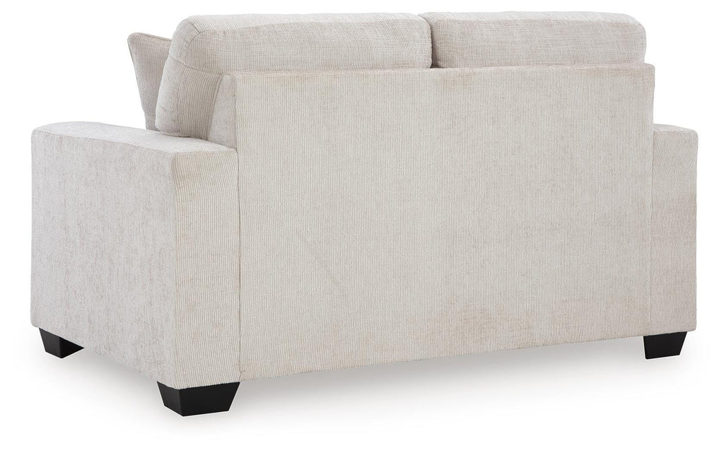 Aviemore Loveseat in Stone, back view