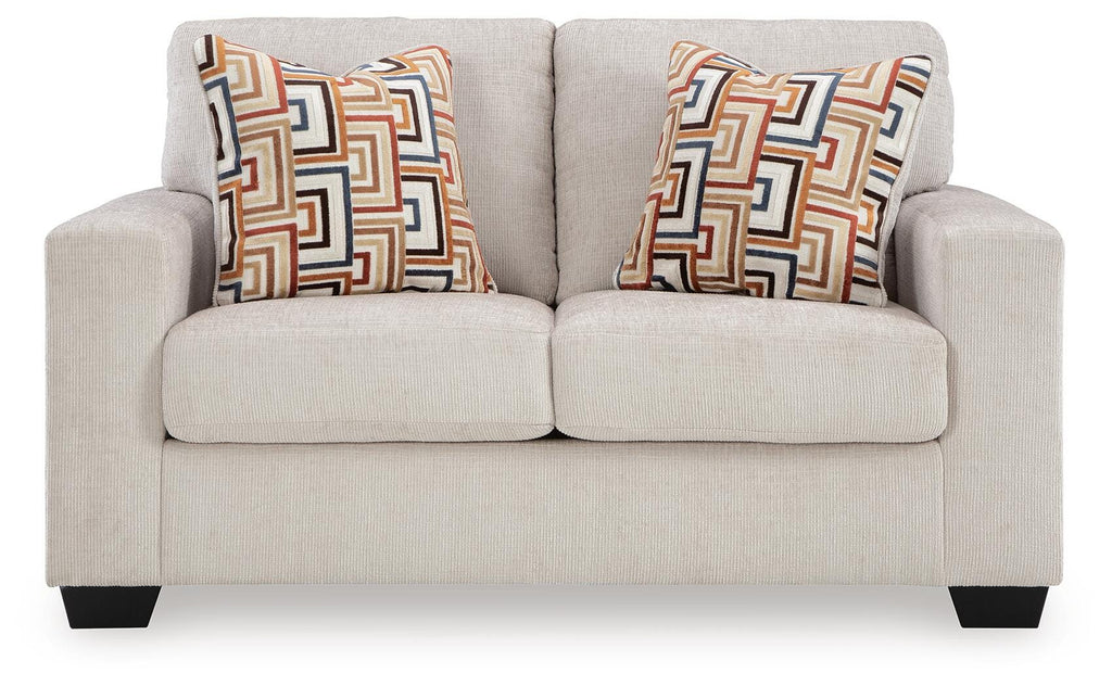 Aviemore Loveseat in Stone, front view