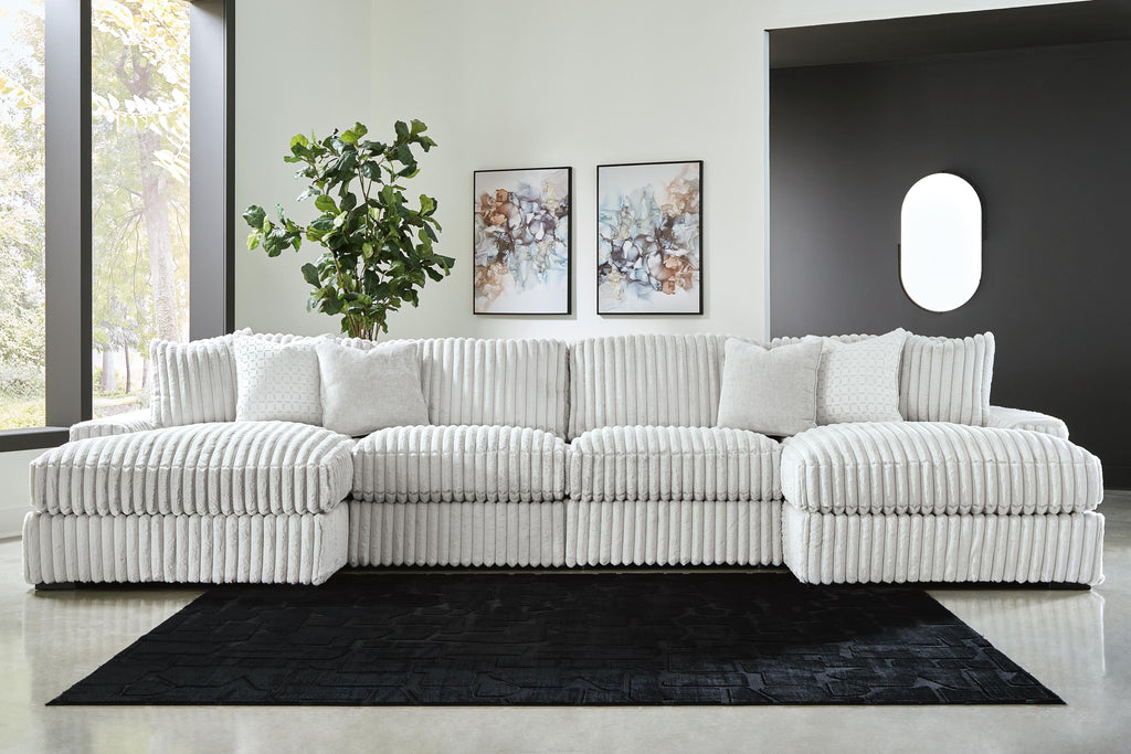 Stupendous sectional, 4-Piece Sectional with Double Chaise · Left-Facing Chaise · 182 × 67 × 41 in, view 2