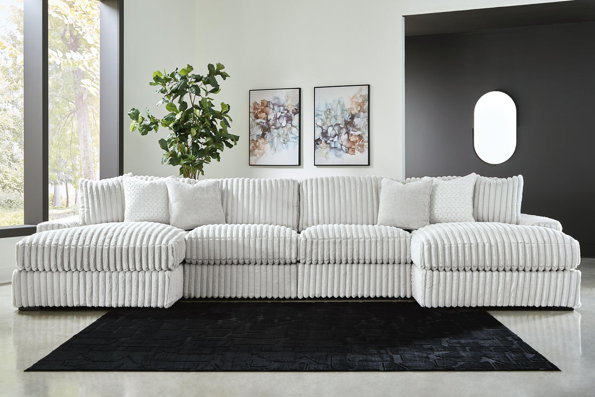 Stupendous sectional, 4-Piece Sectional with Double Chaise · Left-Facing Chaise · 182 × 67 × 41 in, view 2