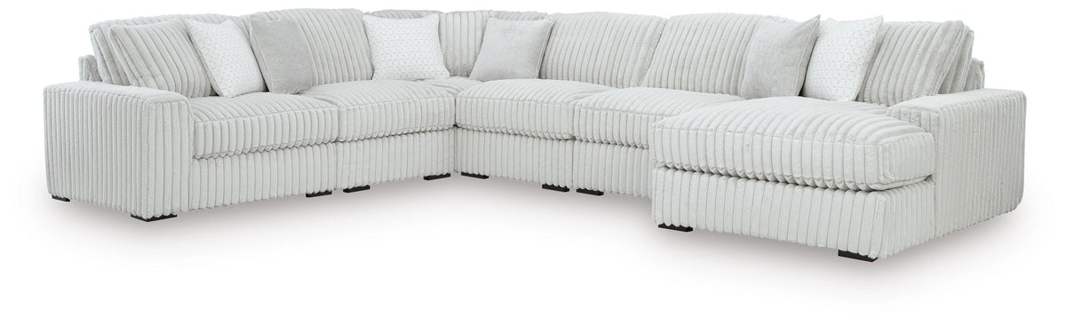 Stupendous sectional, 6-Piece Sectional with Chaise · Right-Facing Chaise · 134 × 174 × 41 in, view 1