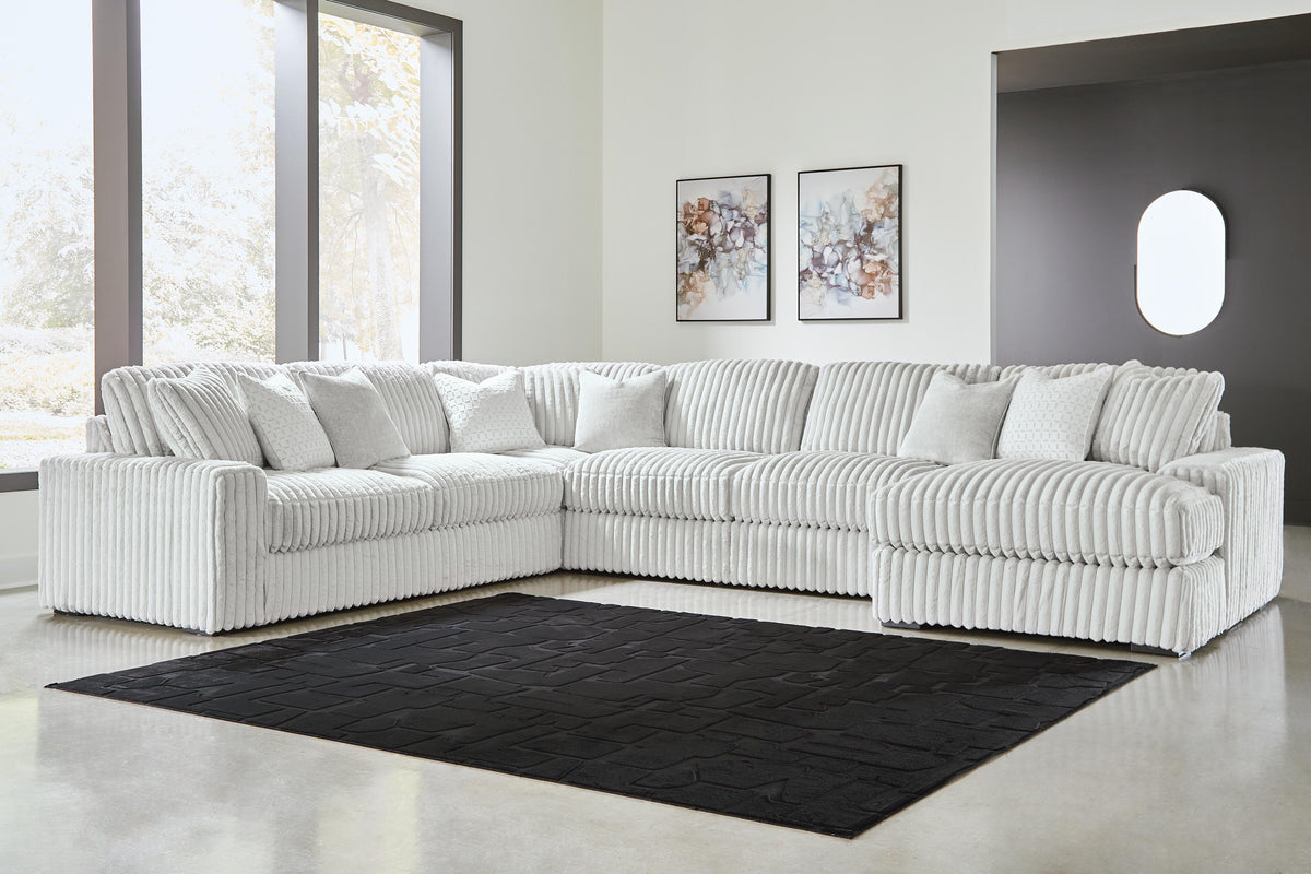 Stupendous sectional, 5-Piece Sectional with Chaise · Right-Facing Chaise · 133 × 174 × 41 in, view 2