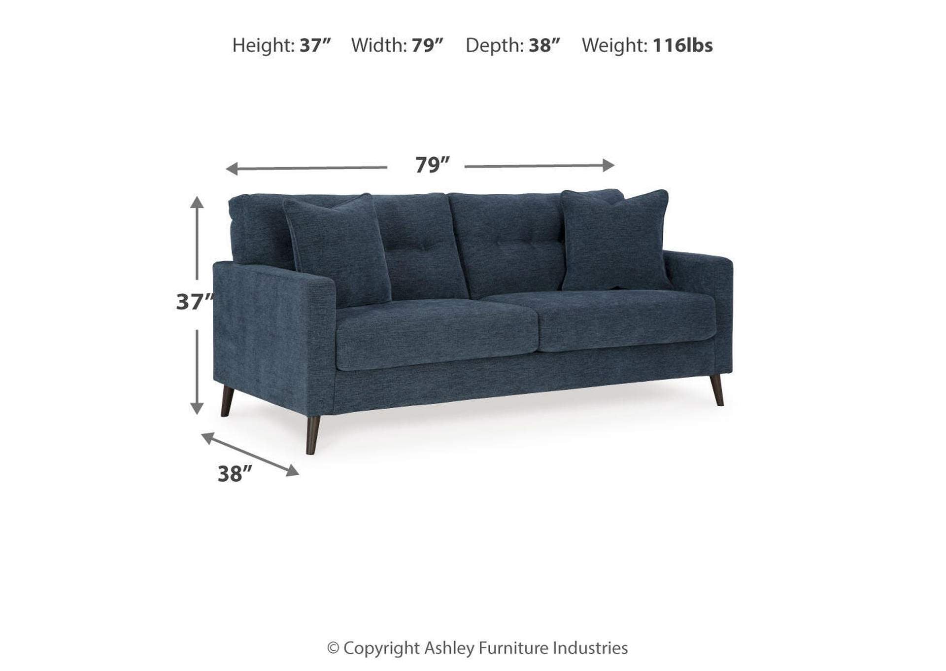 Bixler Sofa dimensions