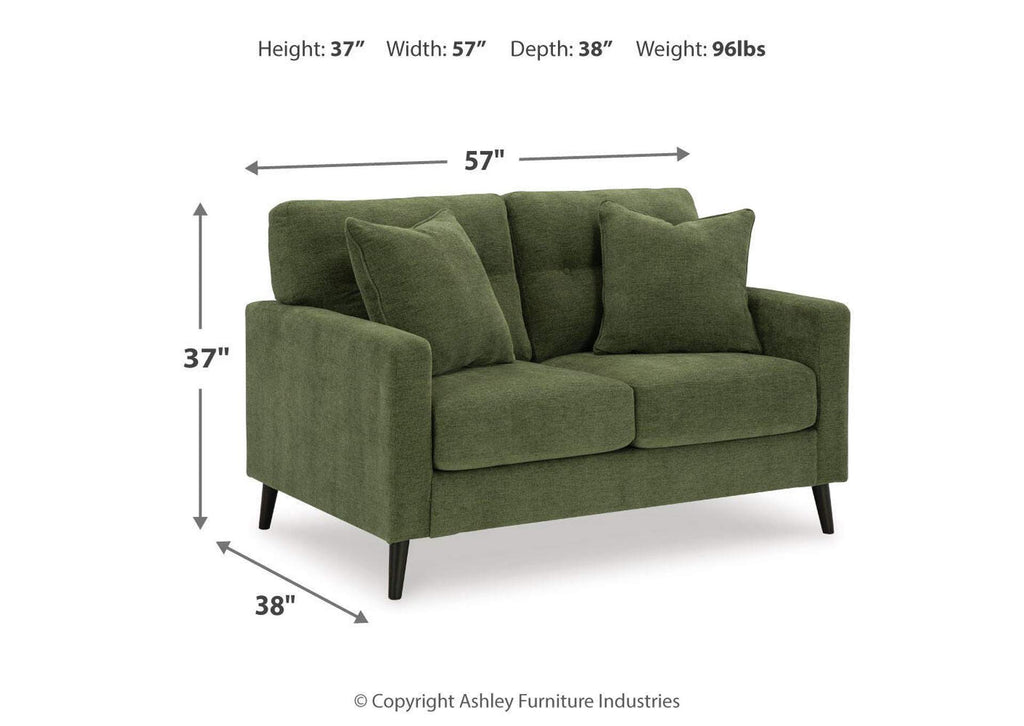 Bixler Loveseat dimensions