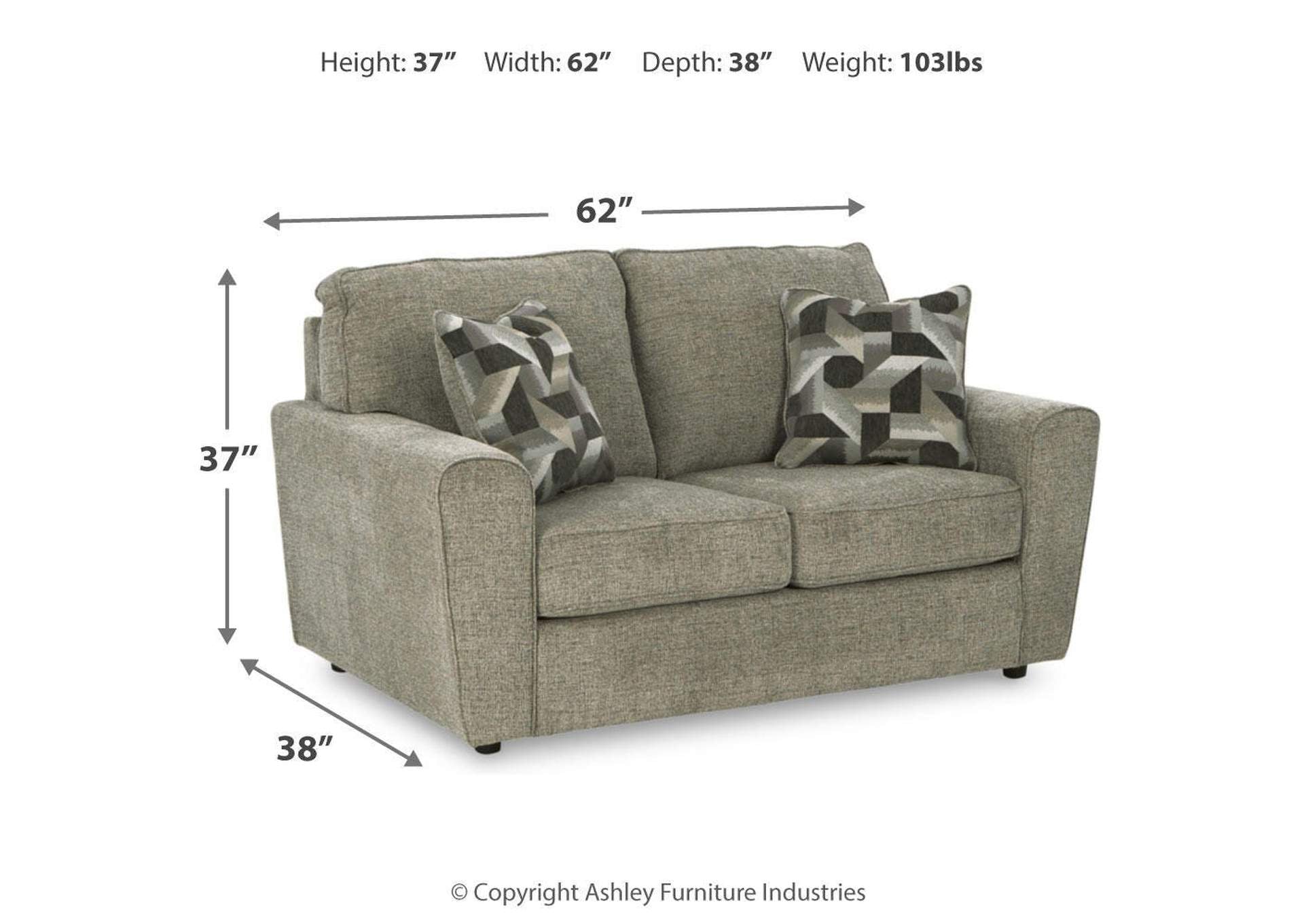 Cascilla Loveseat dimensions