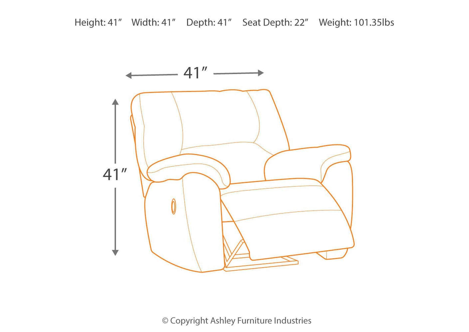Tambo Recliner dimensions