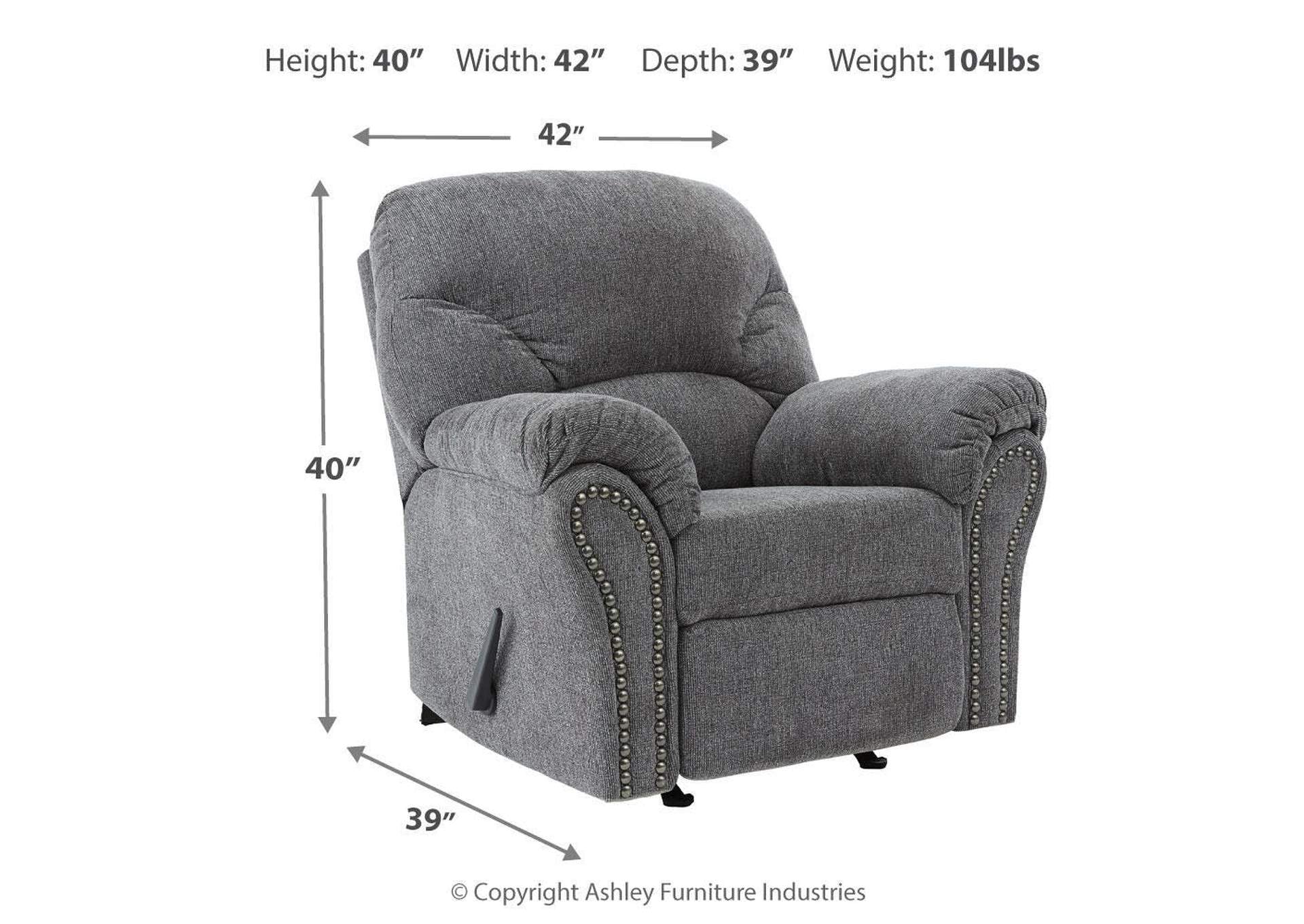 Allmaxx Recliner dimensions