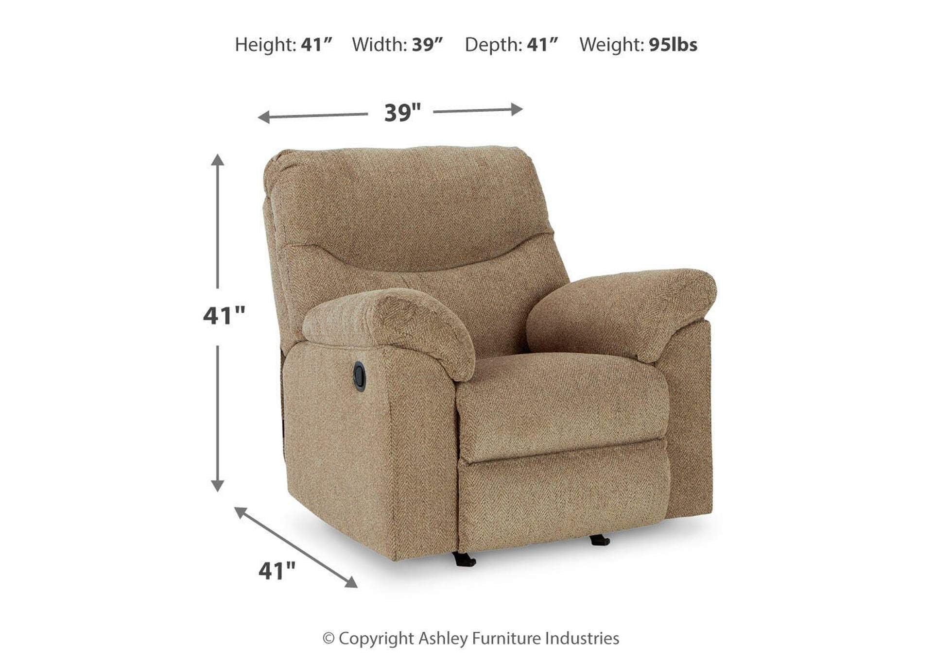 Alphons Recliner dimensions
