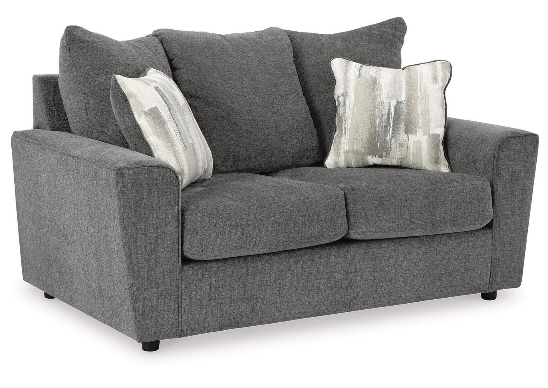 Stairatt Sofa, Loveseat, Chair and Ottoman angled view