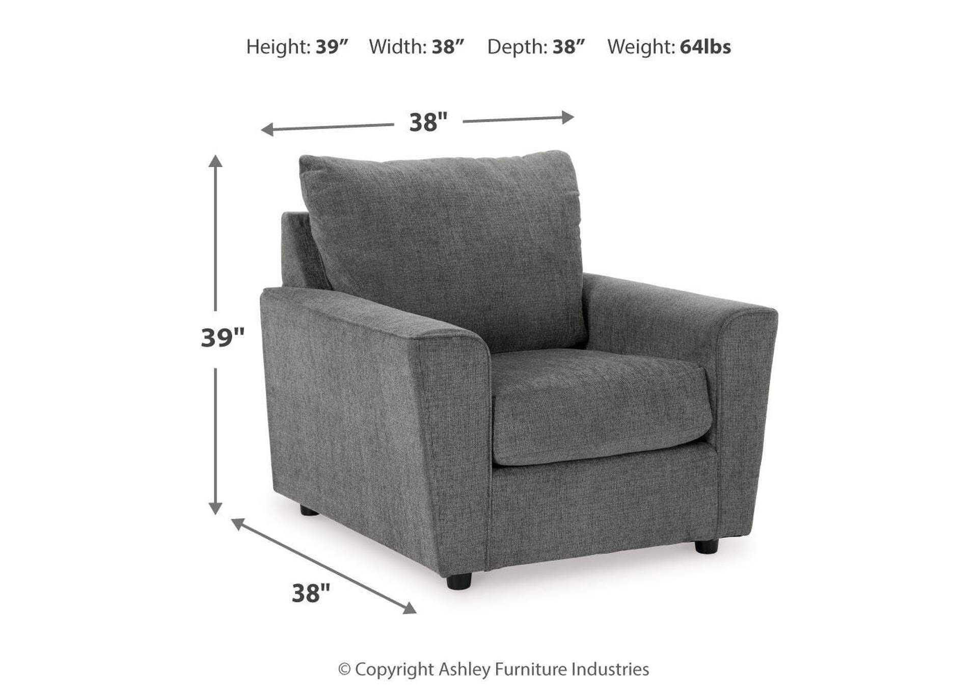 Stairatt Sofa, Loveseat, Chair and Ottoman dimensions