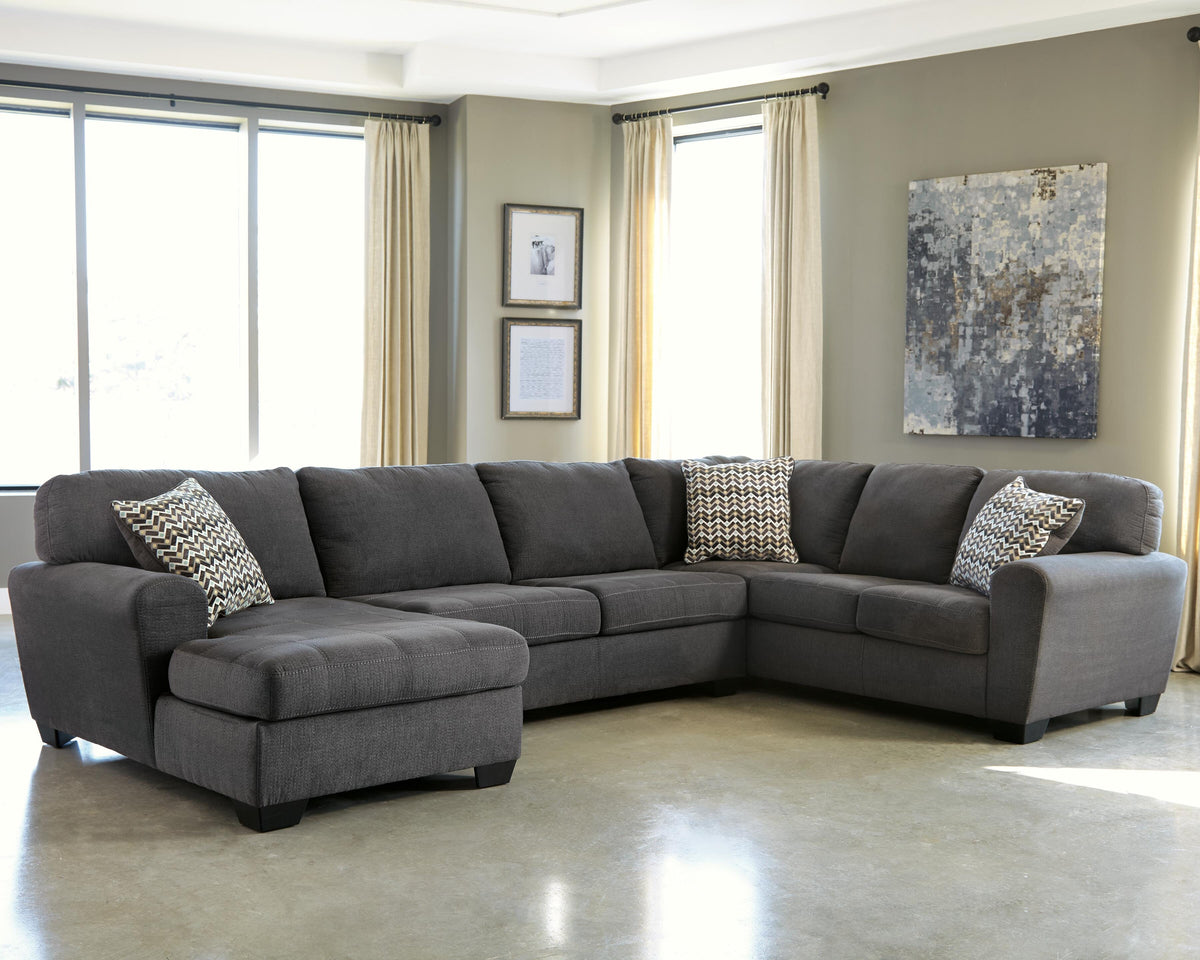 Ambee sectional, 3-Piece Sectional with Chaise · Left-Facing Chaise · 143 × 91 × 37 in, view 3
