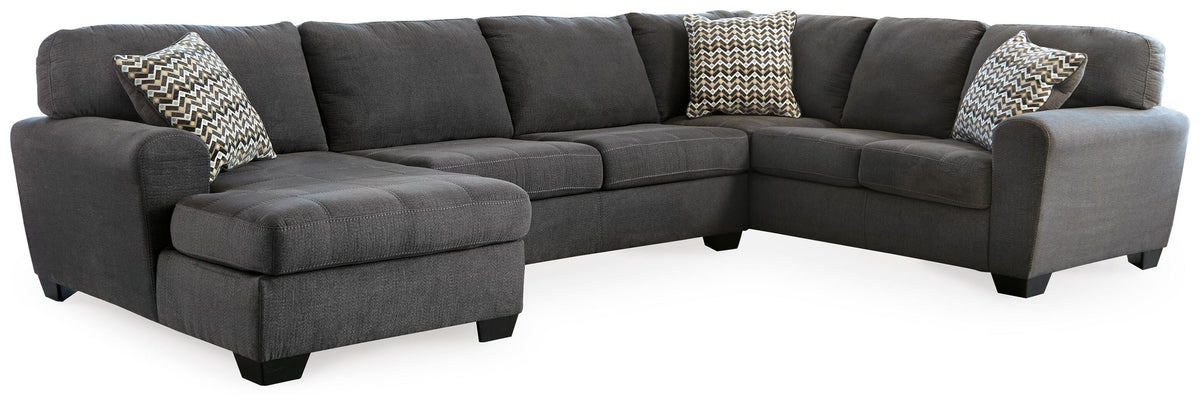 Ambee sectional, 3-Piece Sectional with Chaise · Left-Facing Chaise · 143 × 91 × 37 in, view 2