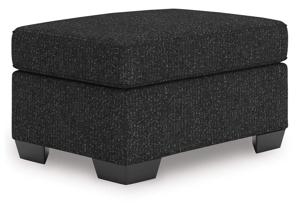 Jasmine Peaks Ottoman angled view
