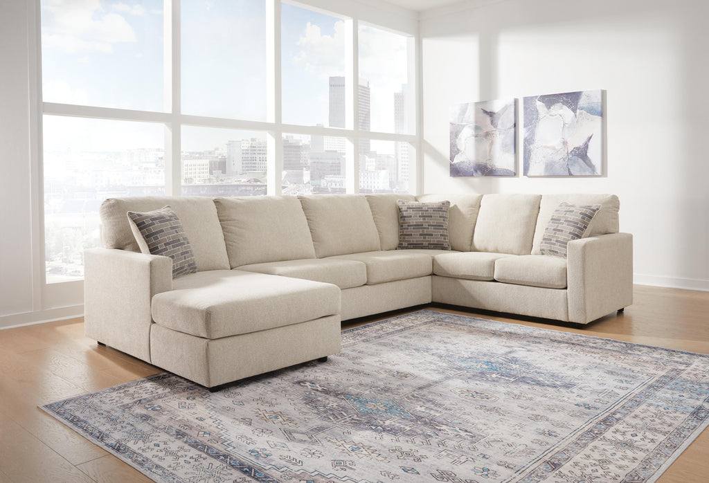 Edenfield sectional, 3-Piece Sectional with Chaise · Left-Facing Chaise · 136 × 88 × 38 in, view 3