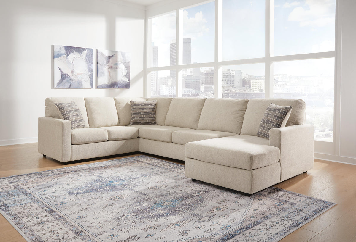 Edenfield sectional, 3-Piece Sectional with Chaise · Right-Facing Chaise · 88 × 136 × 38 in, view 3