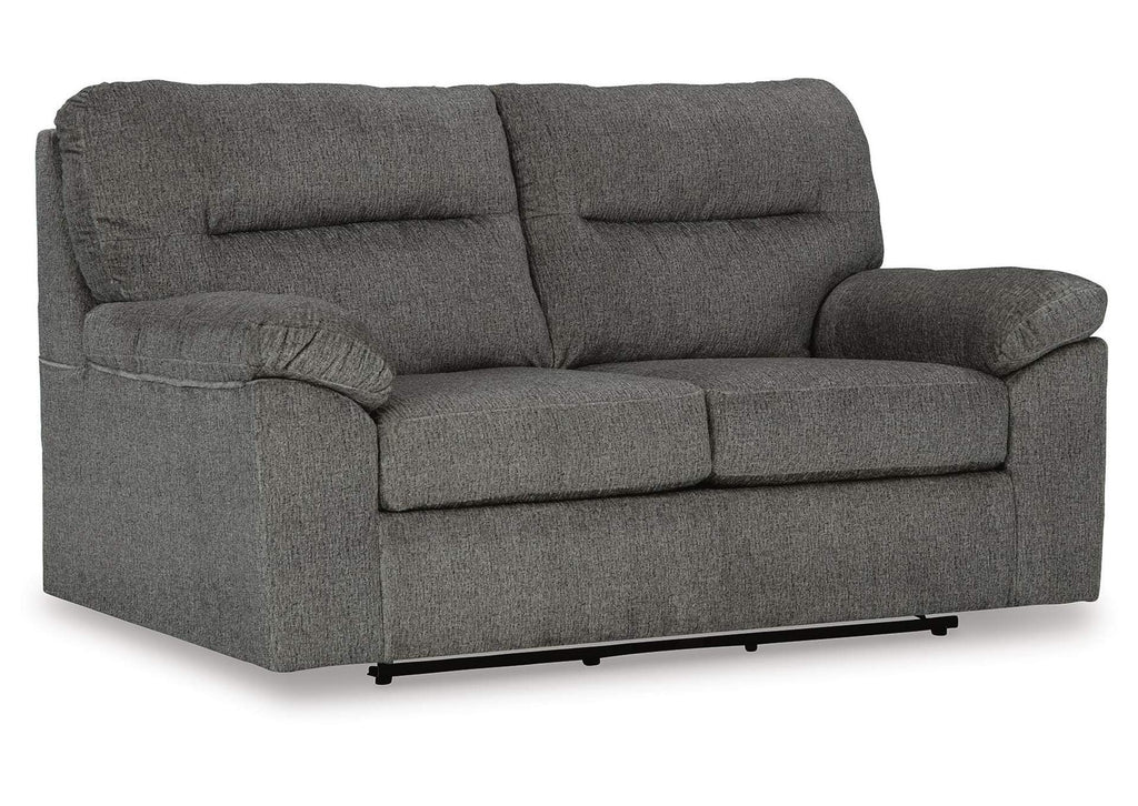Bindura Glider Loveseat angled view