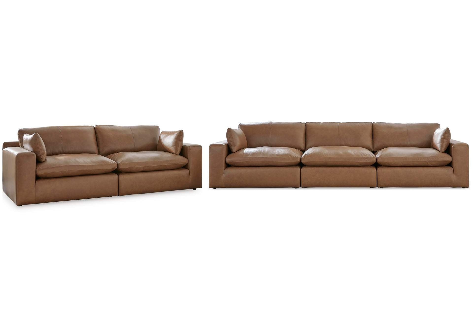 Emilia Leather Modular Sofa and Loveseat