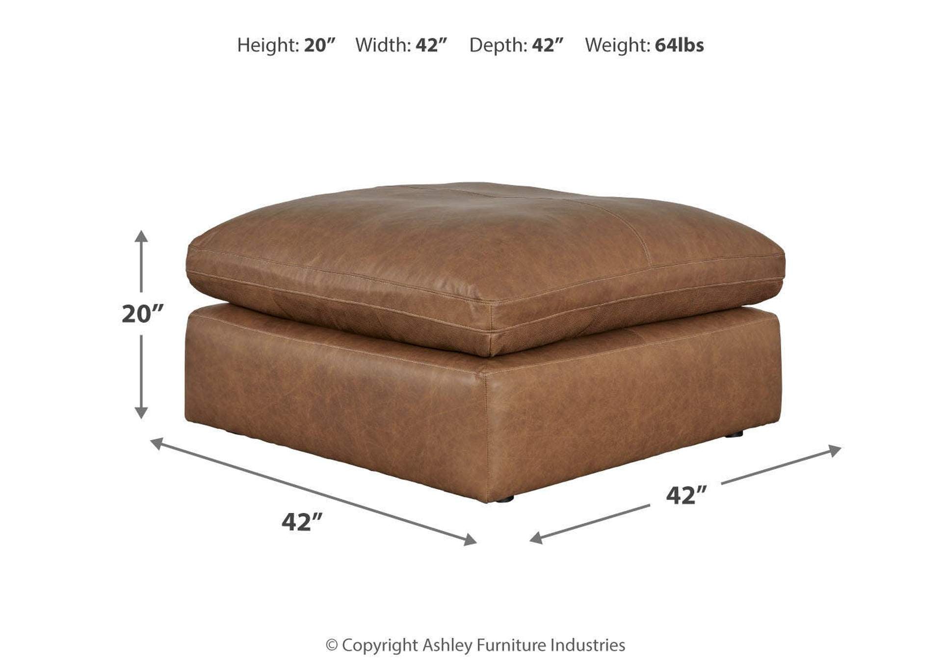 Emilia Oversized Accent Ottoman dimensions