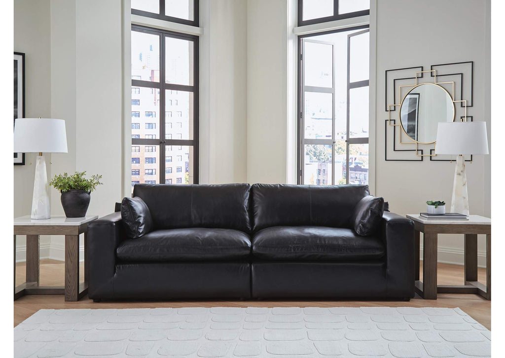 Emilia Leather Modular Sofa and Loveseat