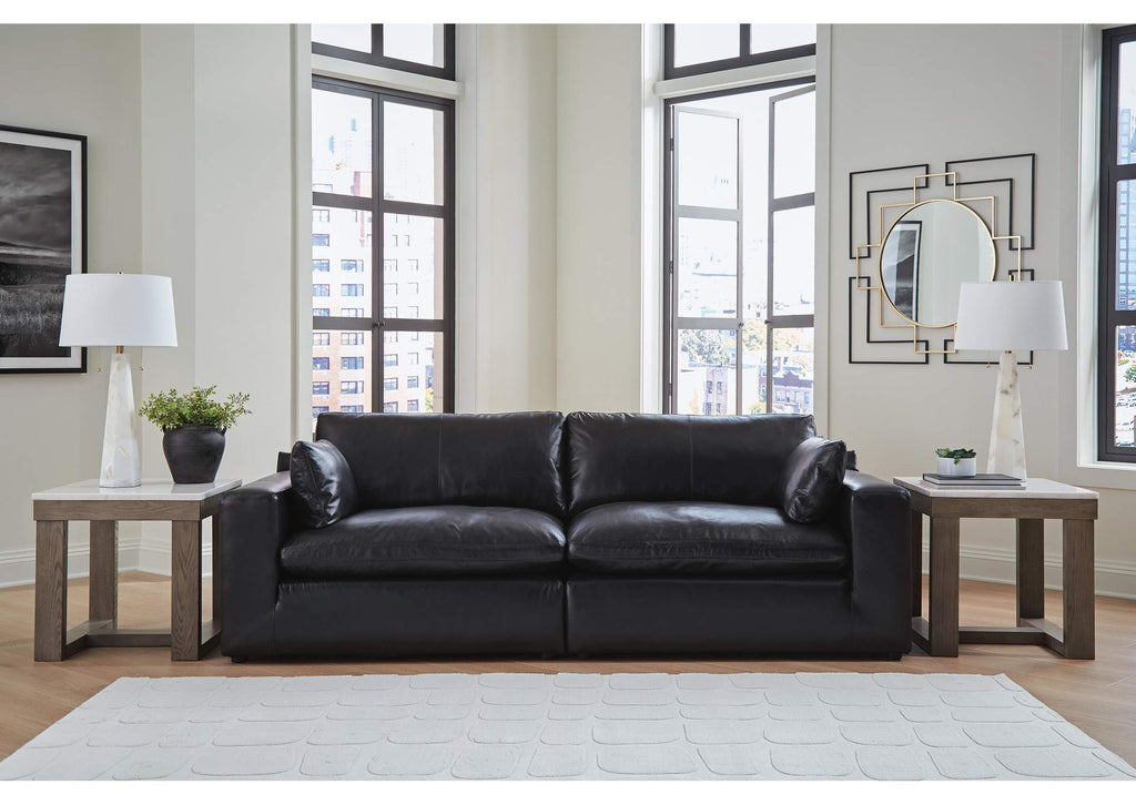 Emilia Leather Modular Sofa and Loveseat