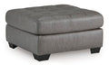 Clairette Court Oversized Accent Ottoman in Alloy, angle view