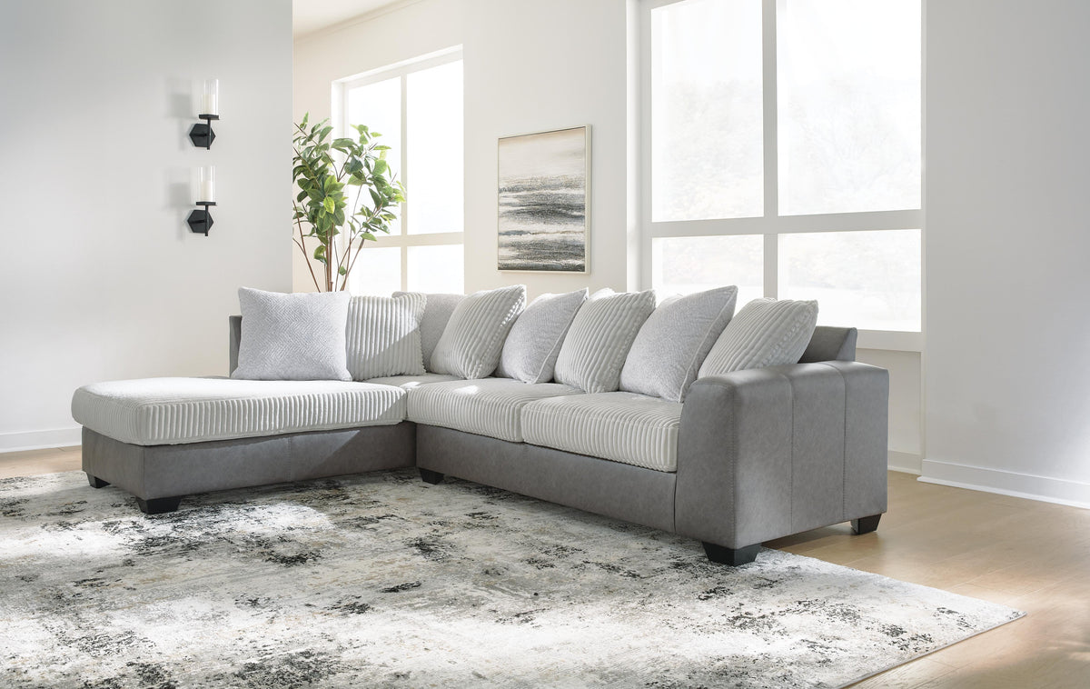 Clairette Court sectional, 2-Piece Sectional with Chaise · Left-Facing Chaise · 116 × 90 × 40 in, view 2