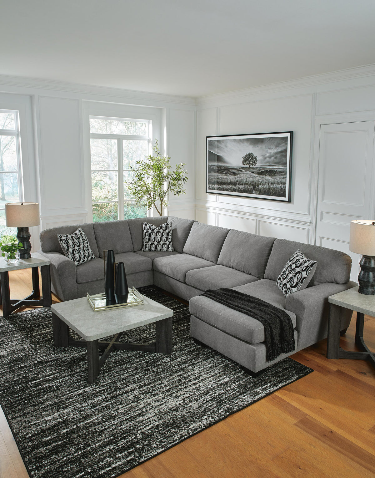 Birkdale Court sectional, 3-Piece Sectional with Chaise · Right-Facing Chaise · 90 × 137 × 38 in, view 3