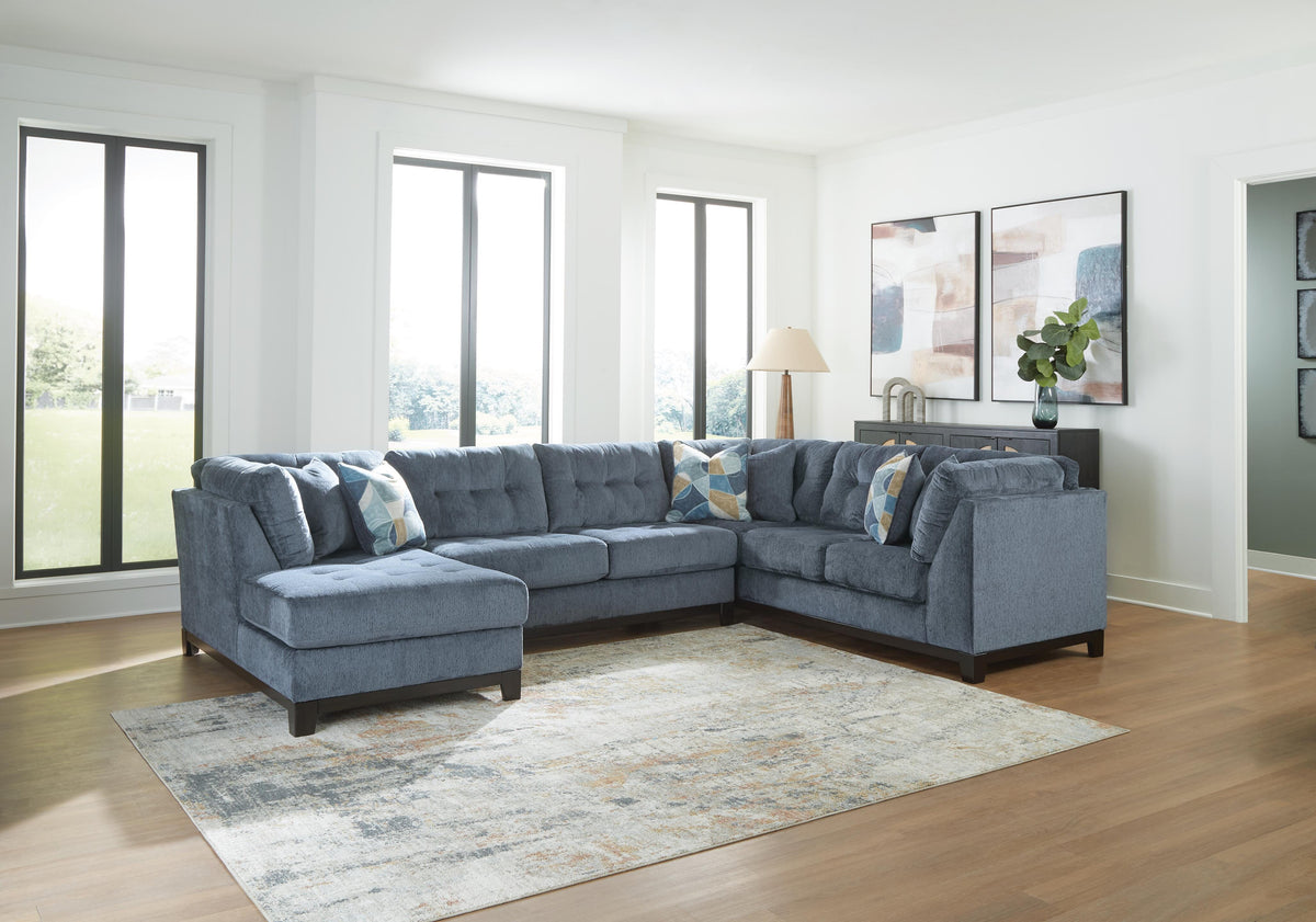 Maxon Place sectional, 3-Piece Sectional with Chaise · Left-Facing Chaise · 140 × 100 × 37 in, view 2
