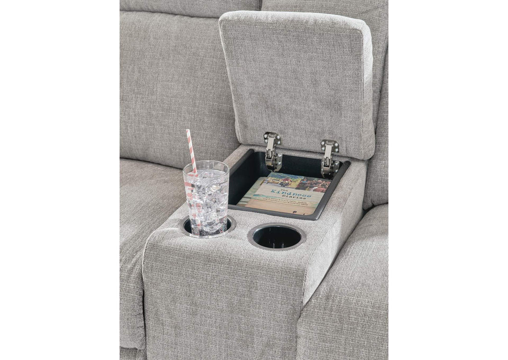 Barnsana Power Reclining Loveseat with Console detail