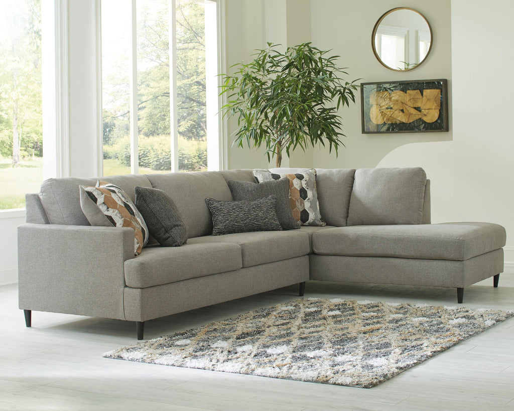 Santasia sectional, 2-Piece Sectional with Chaise · Right-Facing Chaise · 116 × 87 × 36 in, view 3