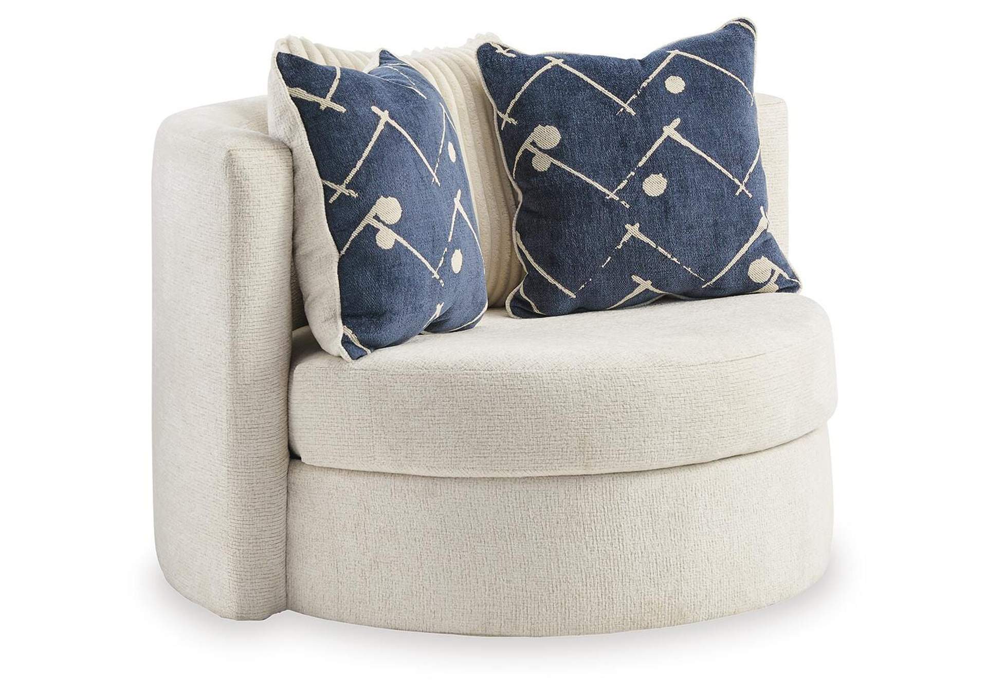 Padova Swivel Accent Chair angled view