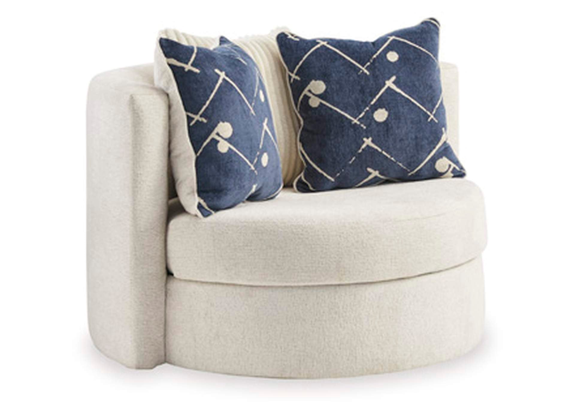 Padova Swivel Accent Chair angled view