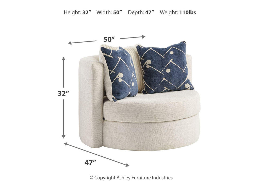 Padova Swivel Accent Chair dimensions